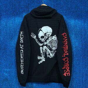 Cannibal Corpse “Butchered at Birth” Zip Up Graphic Hoodie Size XL